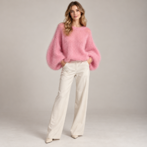 Pink mohair sweater