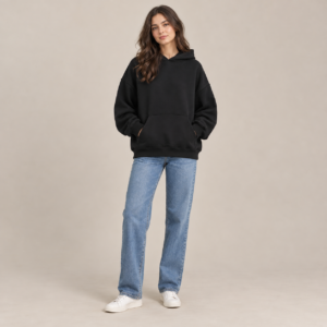 Black oversized hoodie
