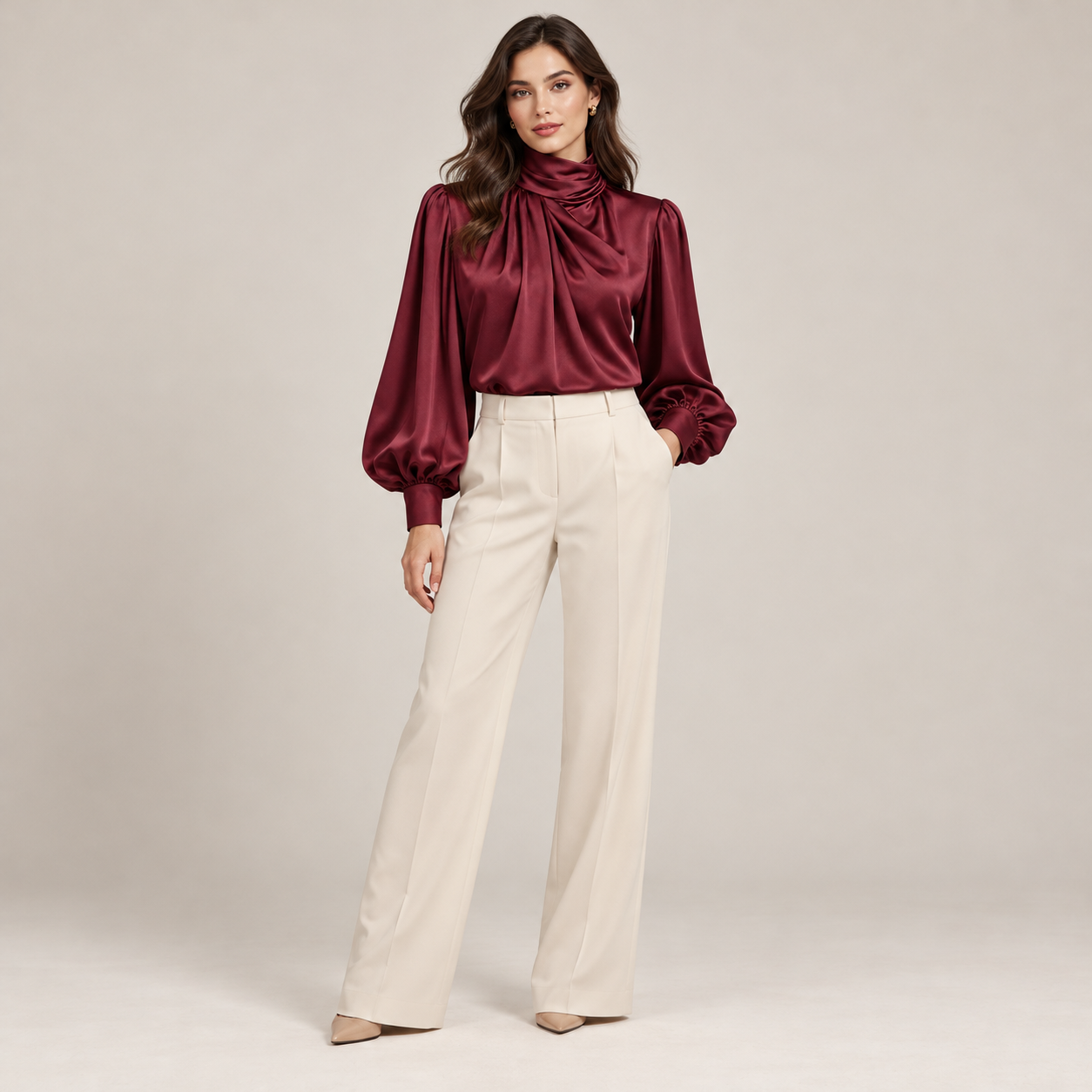 High collar blouse High collar blouse, Scandinavian Womenswear