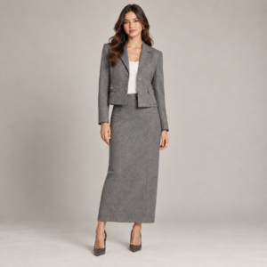 Home Grey tailored set, Scandinavian Womenswear