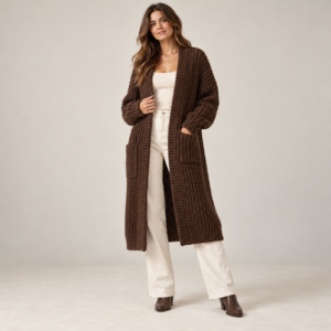 Home Chocolate knit cardigan, Scandinavian Womenswear